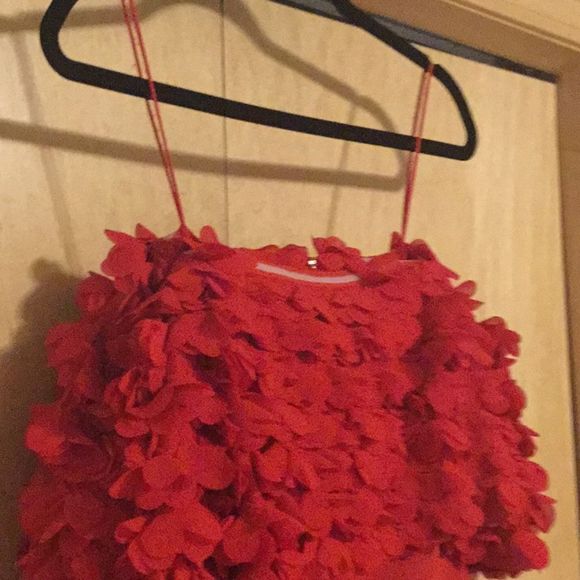 Badgley Mischka Petal Detail Off Shoulder Gown - Picture 7 of 14